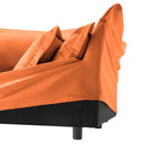 Modern Slipcovered 2-Seat Sofa Couches for Living Room, 2 Seater Sofa, Plain Chenille Deep Seat Sofa with Upholstered Cushion&Detachable Cover, Comfy Sofa Couch for Small Space, Apartment,Orange