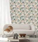 Light Flowers and Leaves Wallpaper
