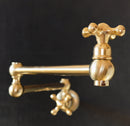Unlacquered Brass Pot Filler Faucet, Brass kitchen Pot Filler