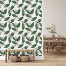Voguish White Flowers Wallpaper Smart