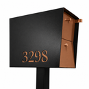 UpTown Box Locking Package Dropbox  in TEXTURED MATT  BLACK - Modern Mailbox