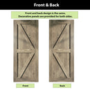 Finished & Unassembled Single Barn Door with Non-Bypass Brushed Nickel Installation Hardware Kit (Arrow Design)
