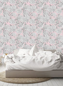 Gentle Peonies on Pink Background Wallpaper