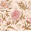 Contemporary Modern Gentle Peonies Wallpaper