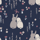 Dark Wallpaper with Hares