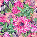Voguish Brightly Flowers Wallpaper Tasteful