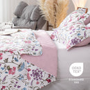 Kasentex Spring Floral Quilt Set - Lightweight & Reversible - Cozy & Stylish Bedding - Machine Washable, Room Decor, Graduation Gifts