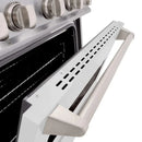 ZLINE 30"Classic Gas Range, Convection Gas Oven, DuraSnow® Stainless Steel, White Matte Door CGRS-WM-30