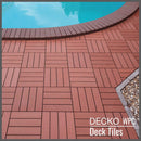 Deck Tile Corner Ramp Edge - for Premium WPC Interlocking Tiles | DECKO (3.1" x 3.1" x 0.8") - (One Piece)