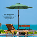 Ainfox 7.5FT Patio Umbrella Outdoor Table Umbrella,Market Umbrella with Push Button Tilt and Crank for Garden, Lawn, Deck, Backyard & Pool