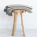 Solid Teak Stool, Accent Wood Stool Side Table