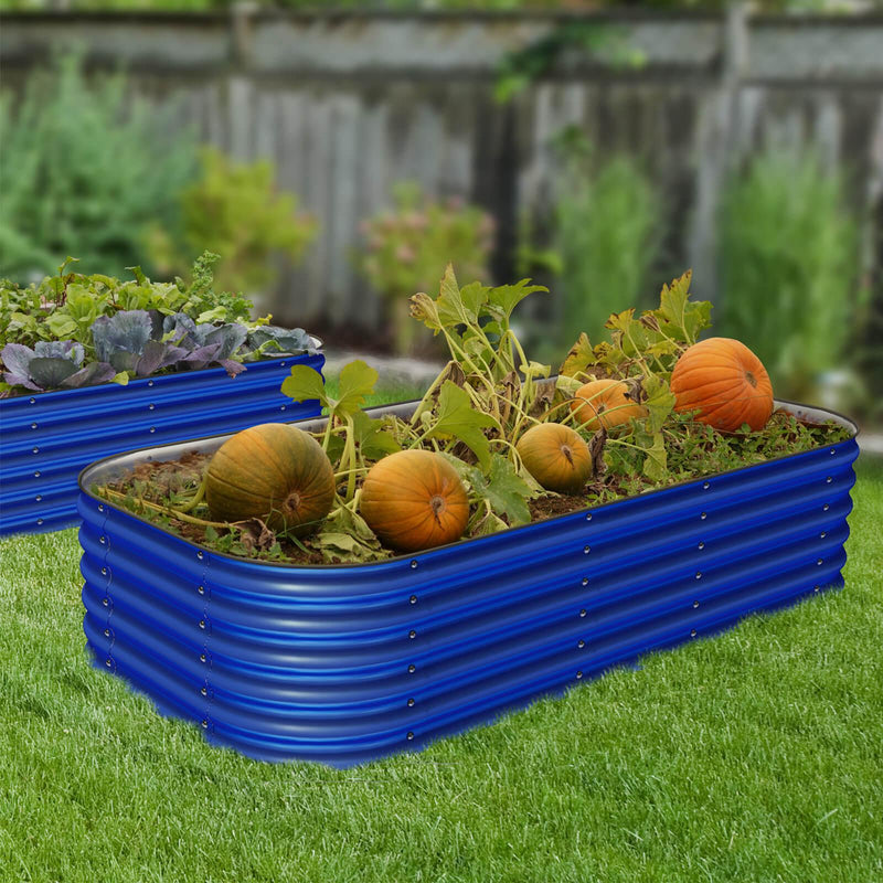 17" Tall, 12-in-1 Olle Garden Raised Beds, in Cobalt Blue