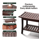 Tranquillo Solid Wood Shower Bench - Durable Shower Stool Wood