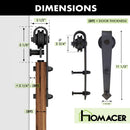 Non-Bypass Sliding Barn Door Hardware Kit - Arrow Design Roller