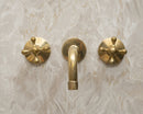 Unlacquered Brass Wall Mounted Bath Faucet
