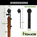 Non-Bypass Sliding Barn Door Hardware Kit - Straight Design Roller