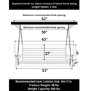 Keystone Amish Co. 4 Foot Salem Pressure Treated Porch Swing, Unfinished