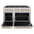 ZLINE 48" Dual Fuel Range, Gas Cooktop, Electric Convection Oven Stainless Steel, Gold CDRZ-48-G