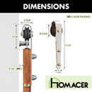 Non-Bypass Sliding Barn Door Hardware Kit - Arrow Design Roller - Silver Finish
