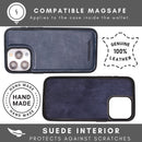 Vegas Premium Leather iPhone 15 Plus Wallet Case with MagSafe | Detachable RFID Blocking Luxury Wallet