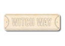 Unfinished Wood Witch Way Street Sign | 3 Piece | Layered Street Sign | up to 46" DIY