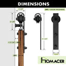 Non-Bypass Sliding Barn Door Hardware Kit - Classic Design Roller
