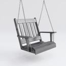Keystone Amish Co. Franklin English Recycled Plastic Swing Chair, Dark Grey
