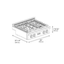 ZLINE 30" Paramount Gas Rangetop DuraSnow® Stainless Steel SRTS-30