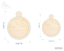 Unfinished Wood Layered Ornament Craft Blanks | Bulk 1000 Piece Pack | 2pc Layered Ornaments | 1/8" Thick Wood Cutouts | 4" or 5" DIY Craft Blanks | Wholesale Craft Supply