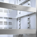 ZLINE 24" Touchstone 151 Can Beverage Fridge DuraSnow® Stainless Steel Glass Door And Champagne Bronze Handle RBSOZ-SN-24-CB