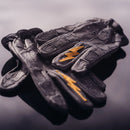 Astrapí (Lightning) Skeleton Leather Motorcycle Glove - Black on Black