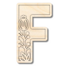 Unfinished Wood Layered Themed Letters | Wild Flowers | A-Z | 2 Piece | up to 24"