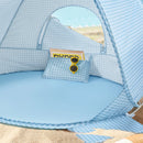 Tiny Land® One-Stop Beach Toy & Tent Set – Light Blue Gingham