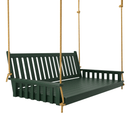 Keystone Amish Co. 6 Foot Franklin Porch Swing Bed, Dark Green Paint