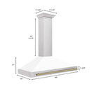ZLINE 48" Autograph Stainless Wall Range Hood KB4STZ-WM48-CB