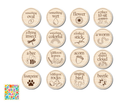 Unfinished Wood Nature Token Pack | Wild at Play | 16 pc |  3" | 1/8" Wood | DIY Craft Cutout |