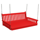 Keystone Amish Co. 4 Foot Franklin Recycled Plastic Swing Bed, Bright Red