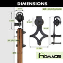 Non-Bypass Sliding Barn Door Hardware Kit - Diamond Design Roller