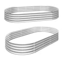 Heavy Duty Galvanized Raised Garden Bed Kit for Vegetables, Flowers & Herbs, Rust-Resistant, Silver, 8x4x1ft