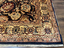 Pak Persian Bidjar Rug 10x13, Midnight Blue and Tan Pakistani Carpet