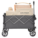 PORTABLE 400L Collapsible Wagon, Folding Wagon Cart , Beach Wagon with Big Wheels, 450LB Heavy Duty Foldable Wagon, Large Capacity Wagon for Camping, Sports, Garden, Baseball