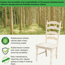 Set Of 2 Maine Ladderback Dining Chairs Unfinished Parawood