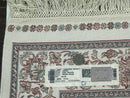 Small Turkish Silk Rug 2.6 x 4, Ivory, Allover Design, Bamboo Silk