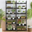 Adjustable Industrial Bookshelf 70 Inch Black Metal