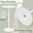 Round Height-Adjustable White Bistro Table Bar Home