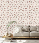 Elegant Beige Leaves Wallpaper Smart Select