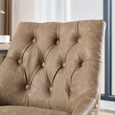 Medieval Retro Style Sheepskin Pattern Fabric Home Office Chair with Lift, Swivel and Recline Functions,Brown color