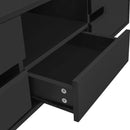 U-Can Modern High Glossy Rectangle Coffee Table, Stylish Center Table with Storage Space, Accent Furniture with 16 Color LED Lights for Living Room