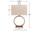 Mahala - Metal Table Lamp  - Antique Gold Finish