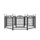 Dog Playpen Indoor 24 inch 8 Panels Metal Dog Pen Pet Dog Fence Outdoor Exercise Pen with Doors, Heavy Duty Dog Fence Puppy Pen for Large Medium Small Dogs Indoor Outdoor Foldable Pet Exercise Pen